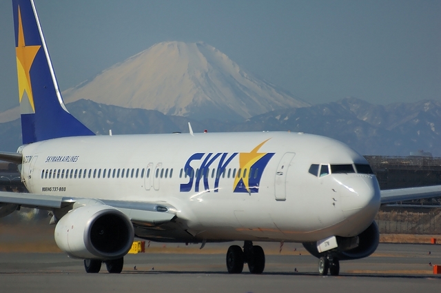 SKYMARK Boeing737-800と富士山