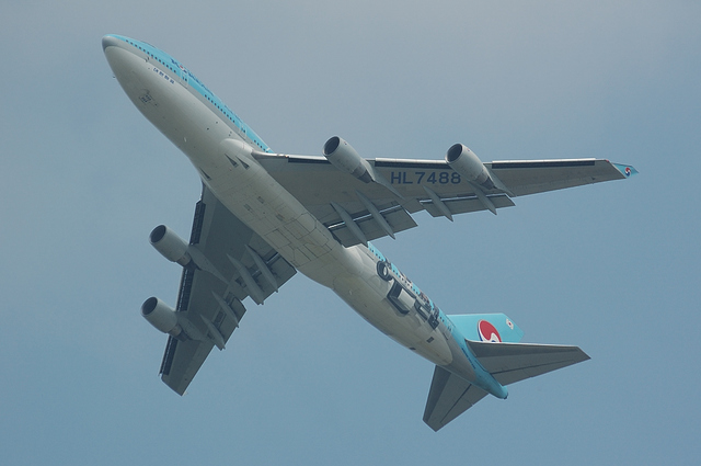 大韓航空のBoeing747-400