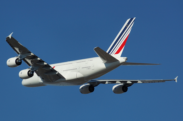 AF A380の上昇姿